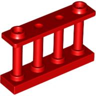 Lego plot se sloupky 1x4x1, červená (3005521, 4222073)